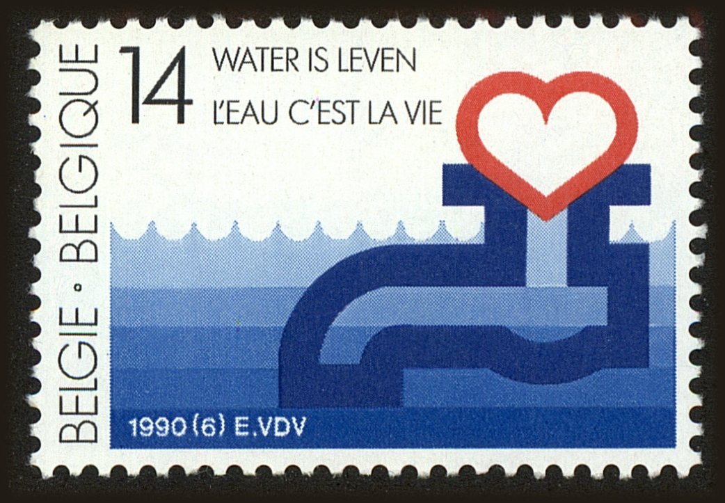 Front view of Belgium 1340 collectors stamp