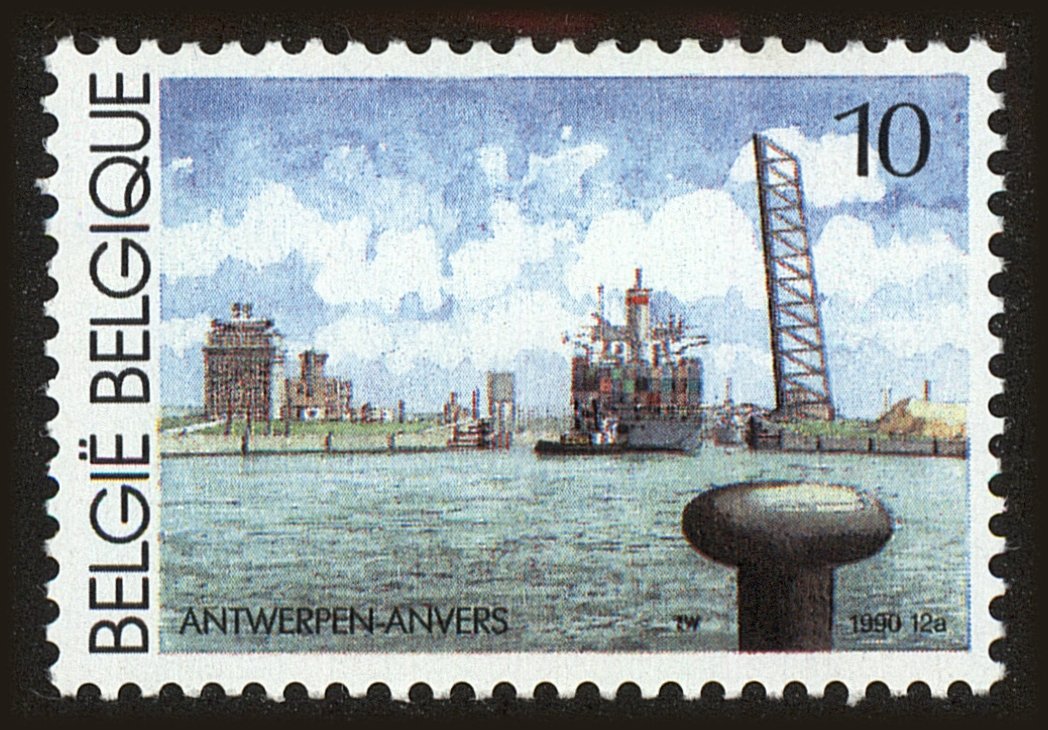 Front view of Belgium 1353 collectors stamp