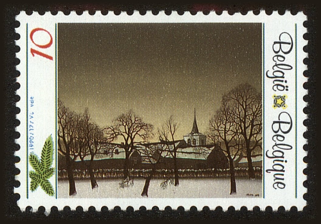 Front view of Belgium 1389 collectors stamp