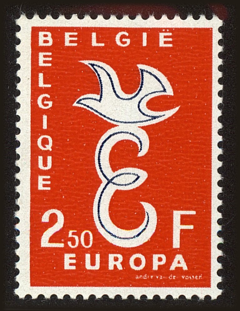 Front view of Belgium 527 collectors stamp