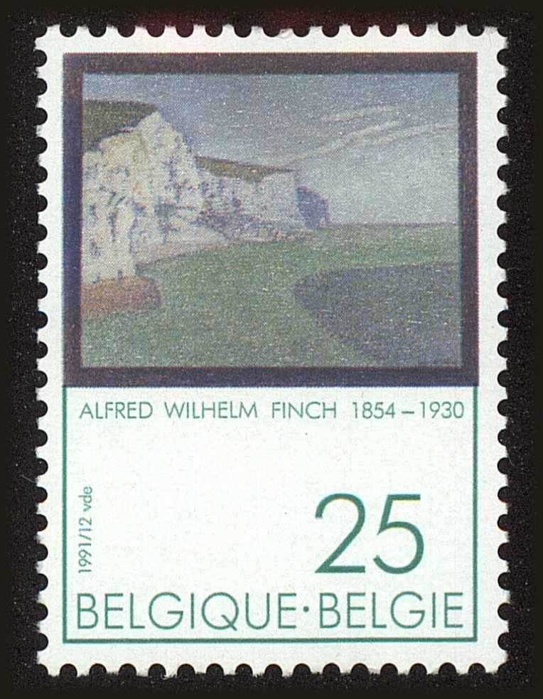 Front view of Belgium 1410 collectors stamp