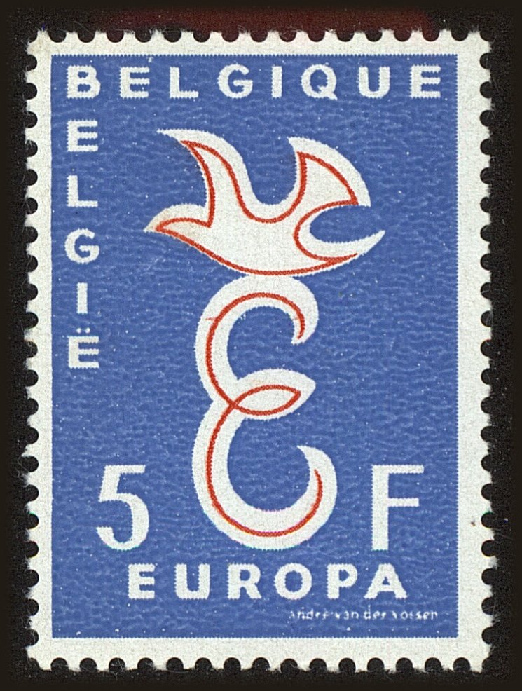 Front view of Belgium 528 collectors stamp