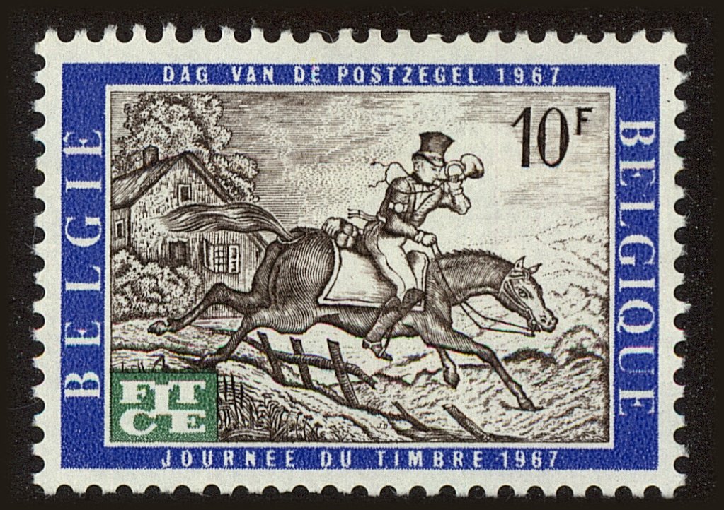Front view of Belgium 687 collectors stamp