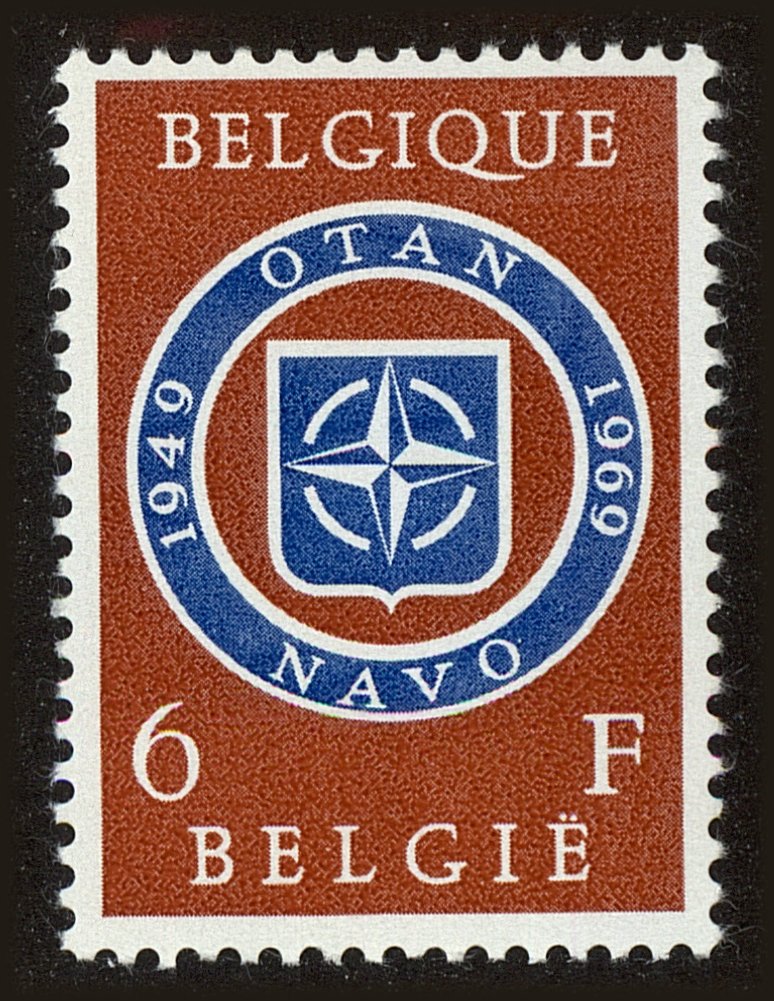 Front view of Belgium 720 collectors stamp
