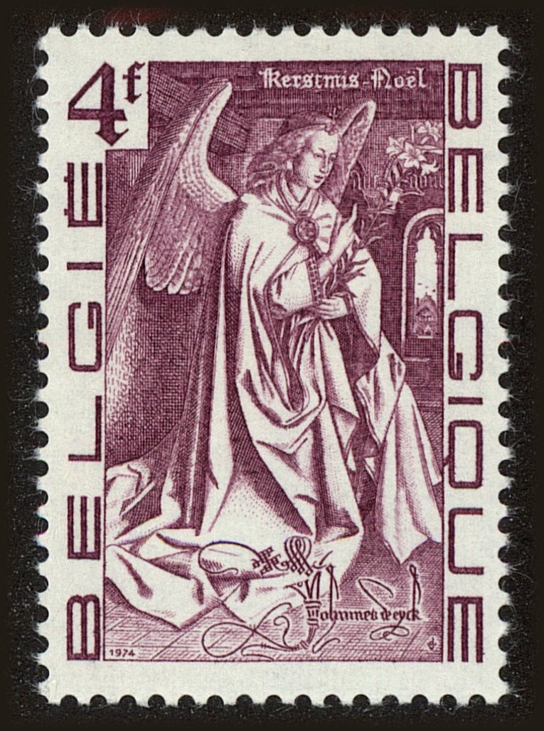 Front view of Belgium 884 collectors stamp