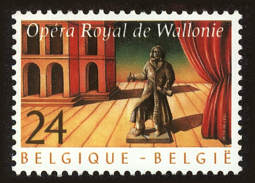 Front view of Belgium 1270 collectors stamp