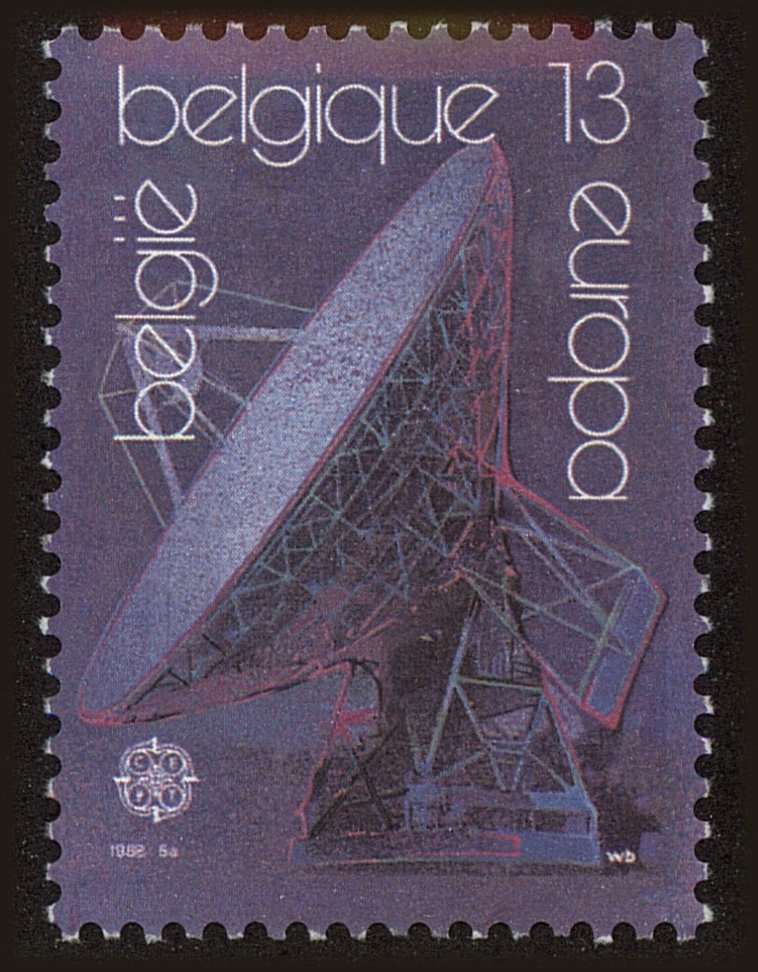 Front view of Belgium 1287 collectors stamp