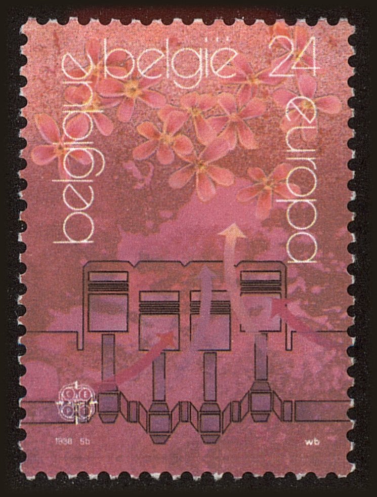Front view of Belgium 1288 collectors stamp
