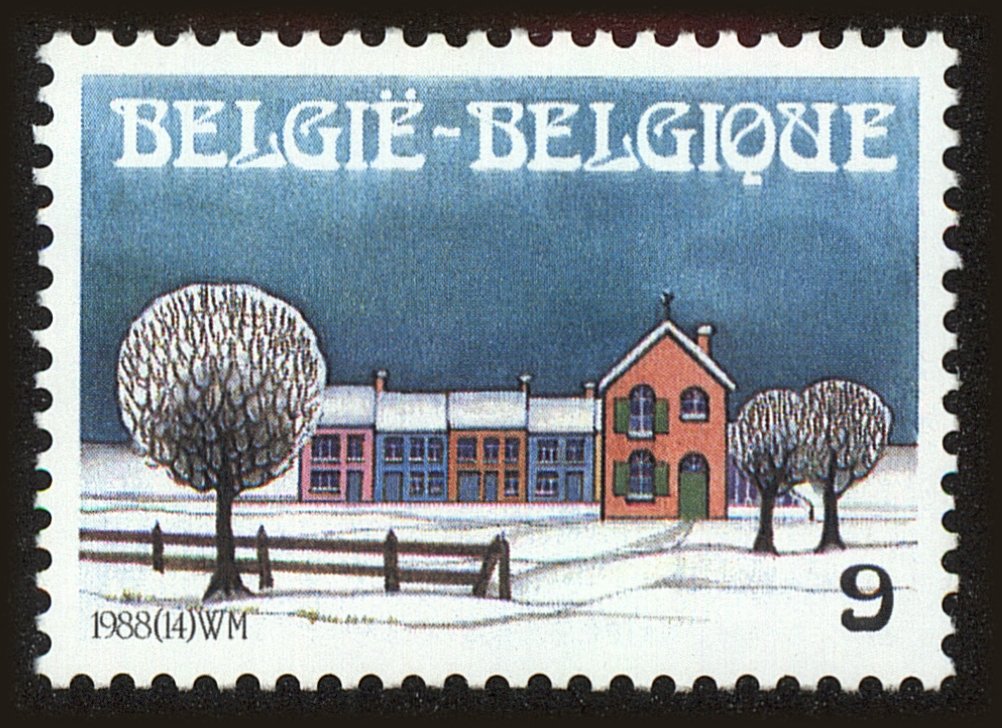 Front view of Belgium 1303 collectors stamp