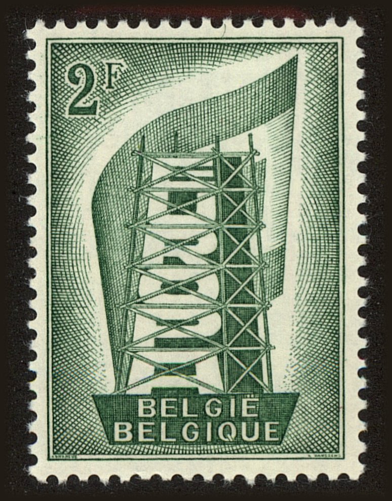 Front view of Belgium 496 collectors stamp