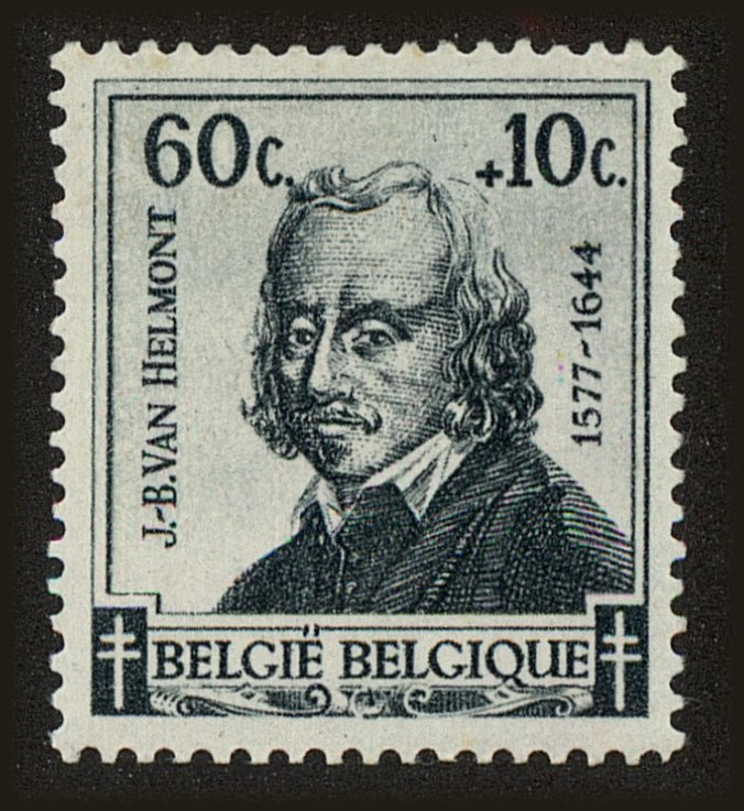 Front view of Belgium B322 collectors stamp