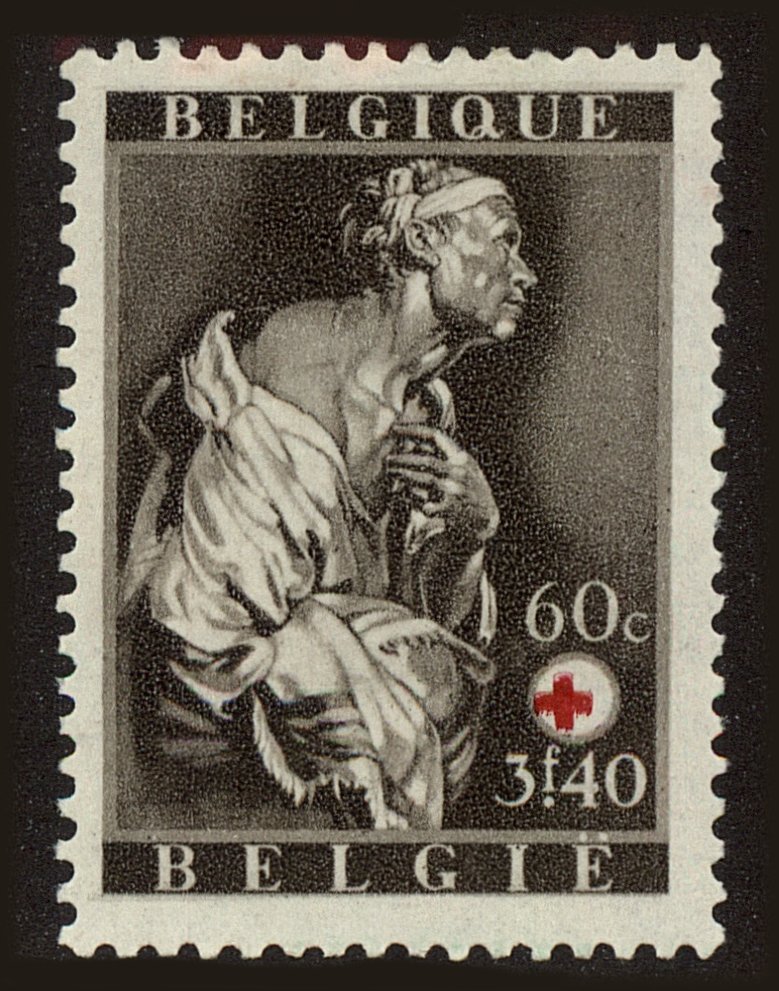 Front view of Belgium B372 collectors stamp