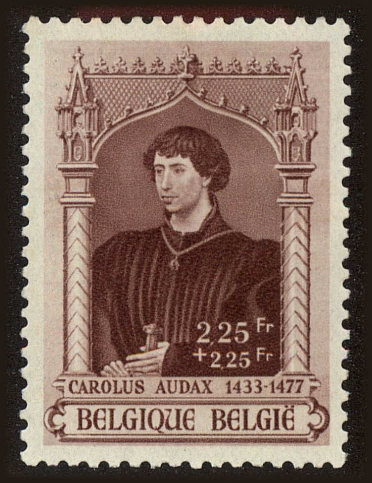 Front view of Belgium B300 collectors stamp