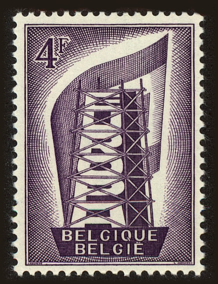 Front view of Belgium 497 collectors stamp