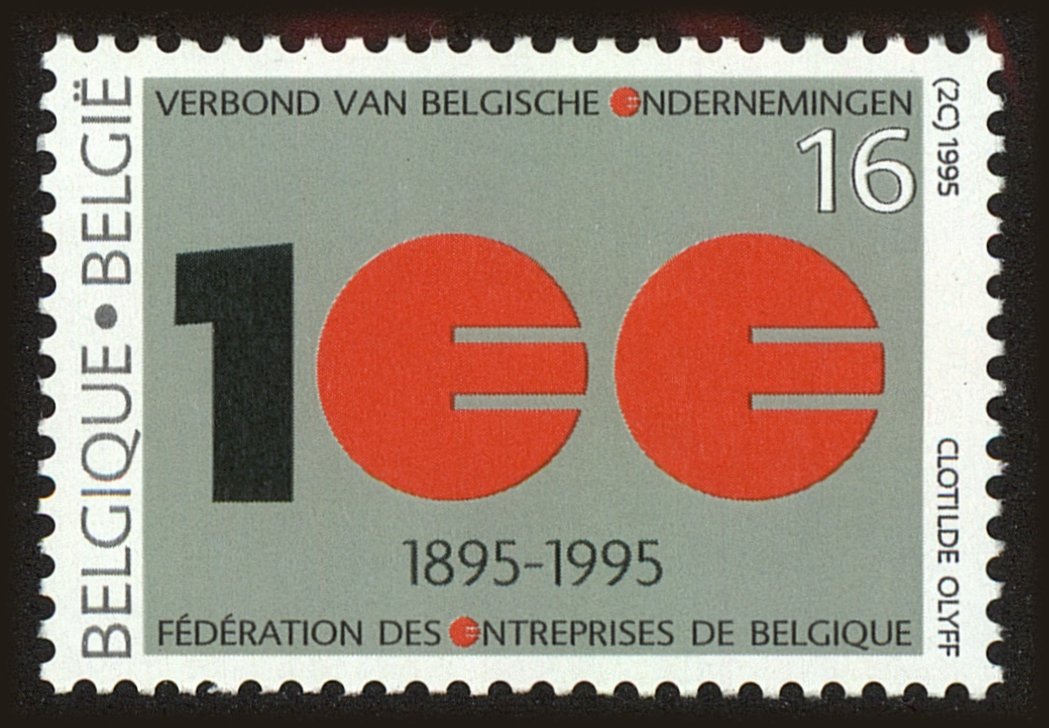 Front view of Belgium 1571 collectors stamp