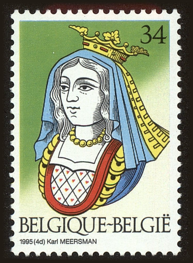 Front view of Belgium 1579 collectors stamp
