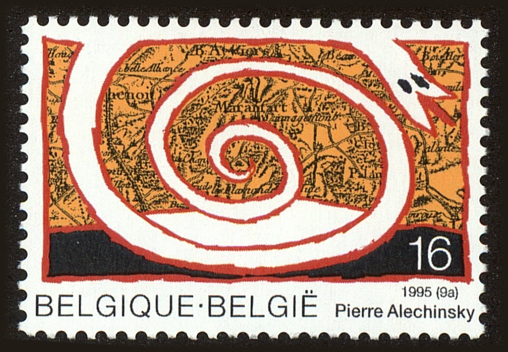 Front view of Belgium 1585 collectors stamp