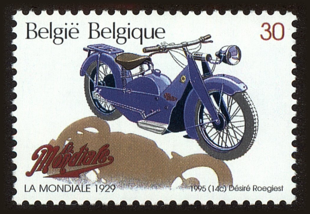 Front view of Belgium 1596 collectors stamp