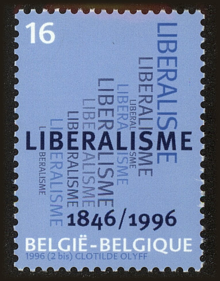 Front view of Belgium 1601 collectors stamp