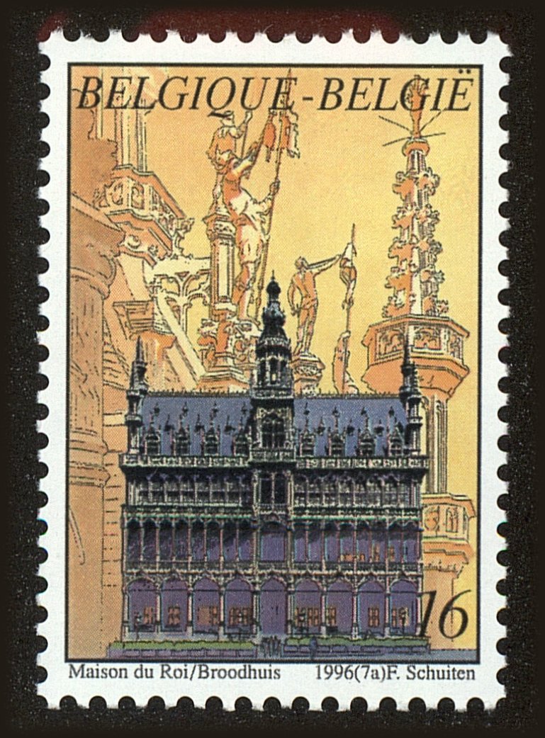 Front view of Belgium 1614 collectors stamp