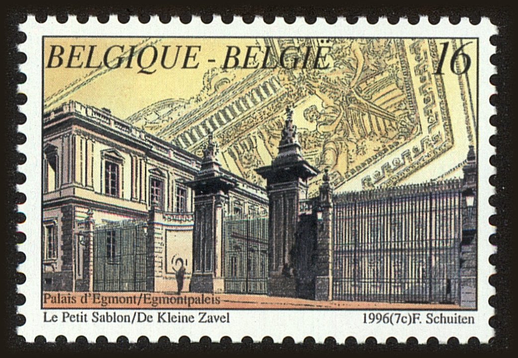 Front view of Belgium 1616 collectors stamp
