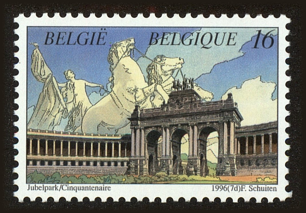 Front view of Belgium 1617 collectors stamp