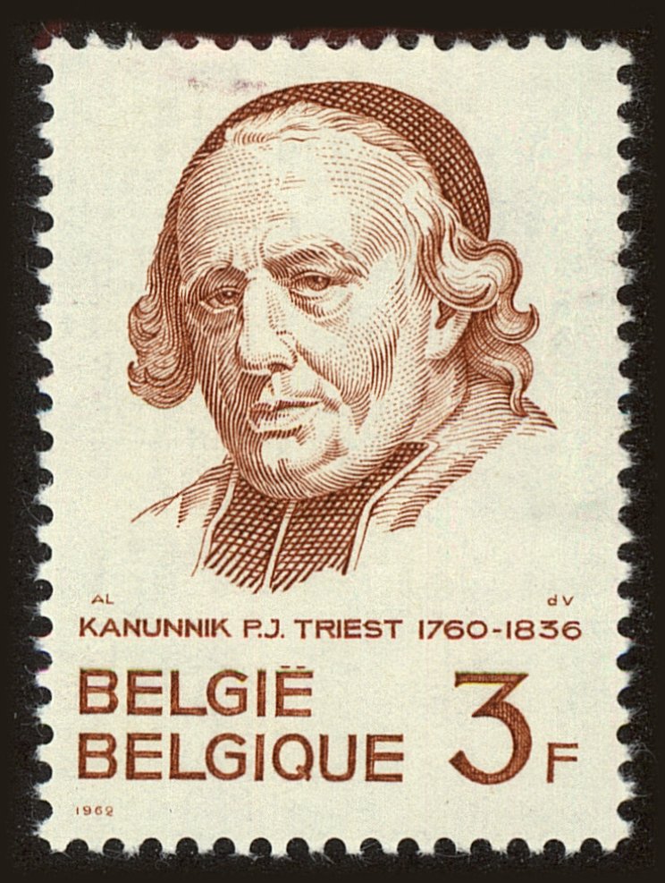 Front view of Belgium 581 collectors stamp