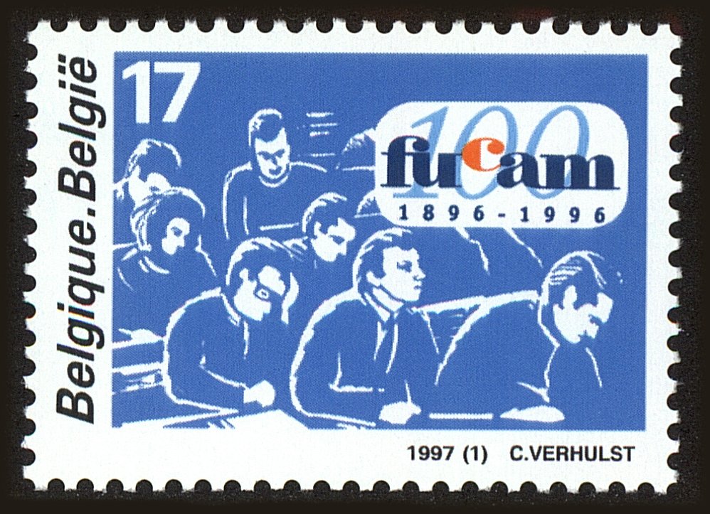 Front view of Belgium 1635 collectors stamp