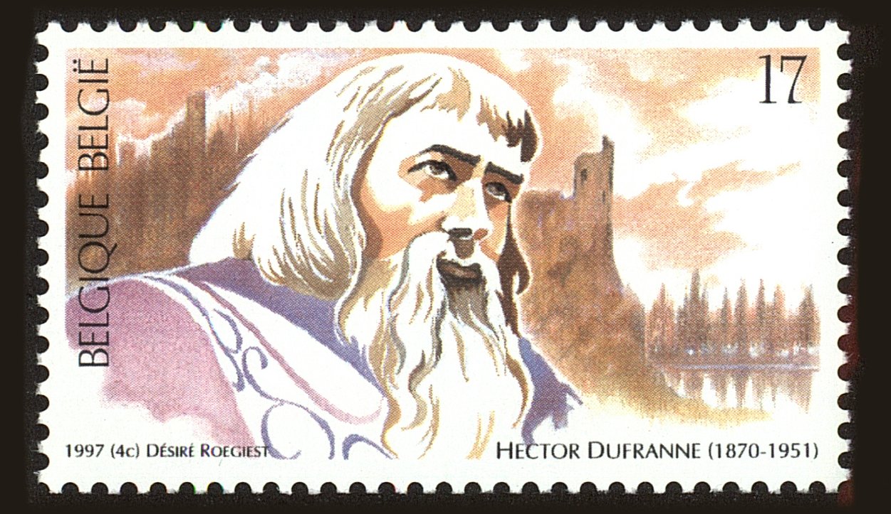 Front view of Belgium 1638 collectors stamp