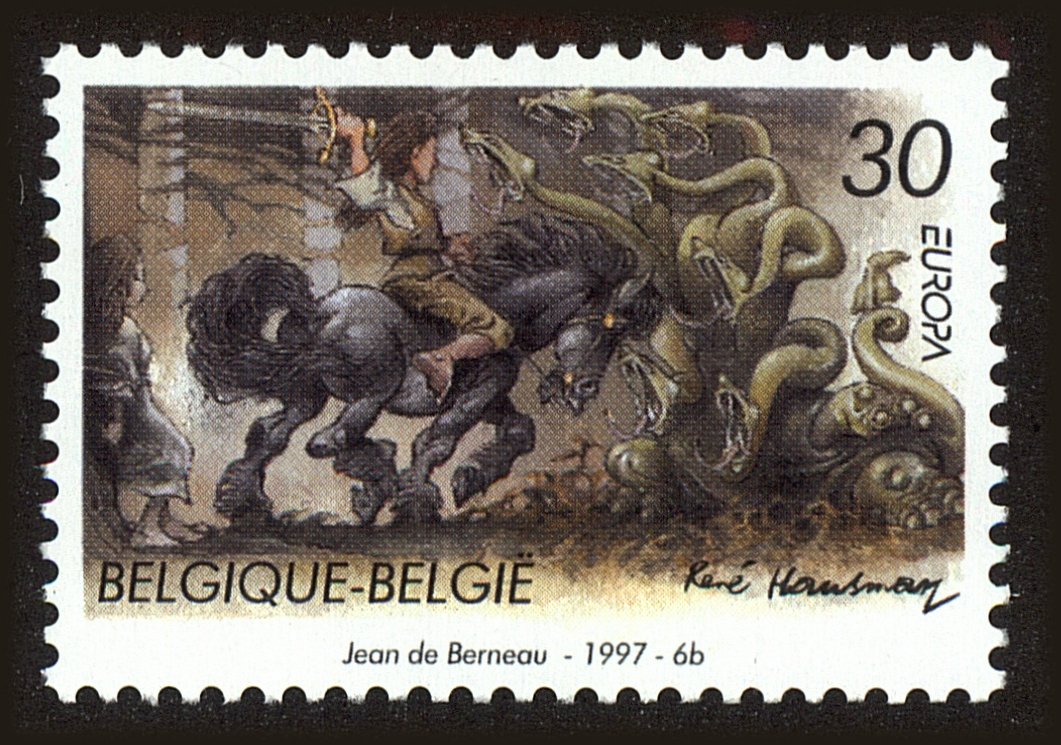 Front view of Belgium 1644 collectors stamp