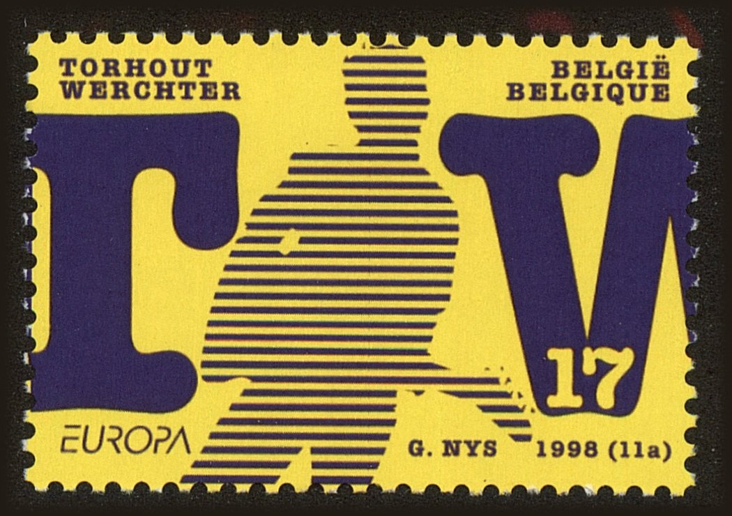 Front view of Belgium 1698 collectors stamp