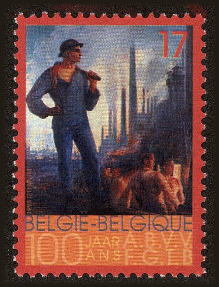 Front view of Belgium 1712 collectors stamp