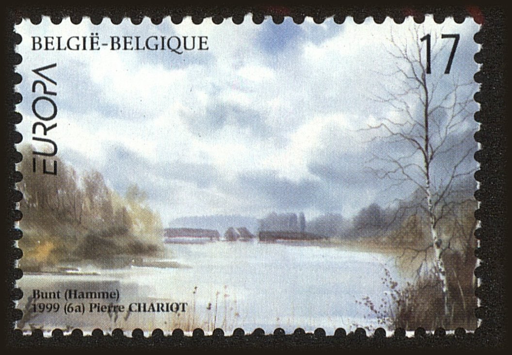 Front view of Belgium 1734 collectors stamp