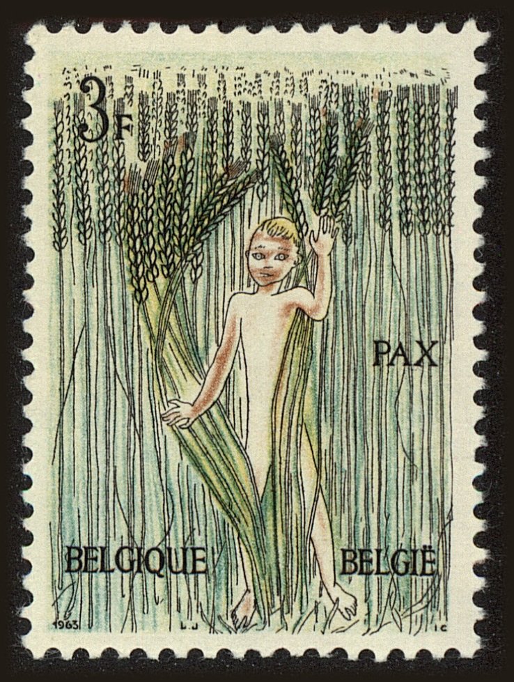 Front view of Belgium 593 collectors stamp
