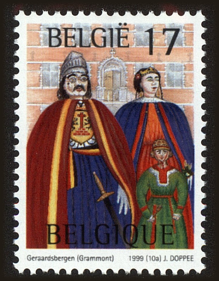 Front view of Belgium 1742 collectors stamp