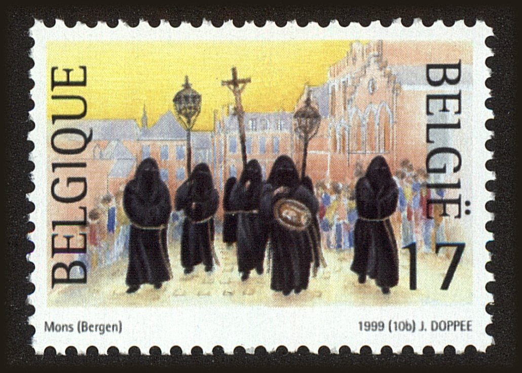 Front view of Belgium 1743 collectors stamp