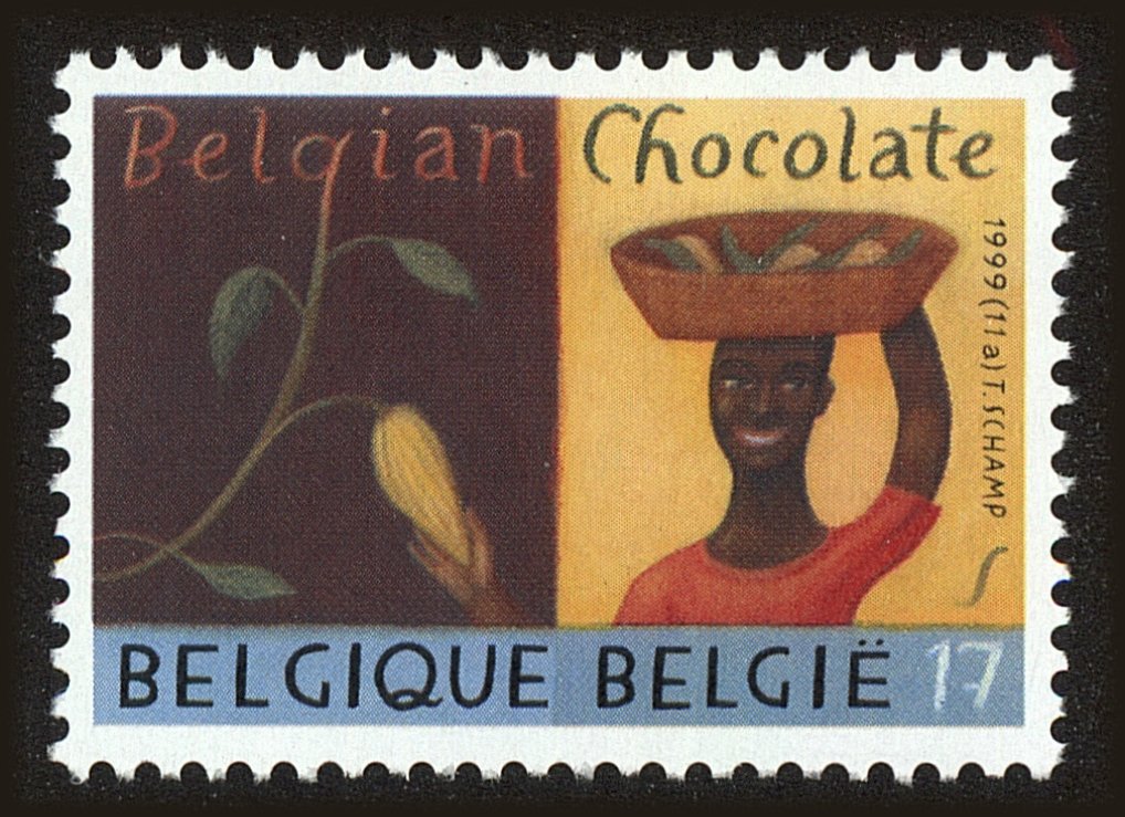 Front view of Belgium 1744 collectors stamp