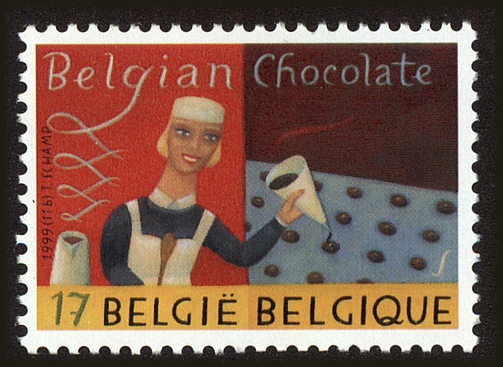 Front view of Belgium 1745 collectors stamp