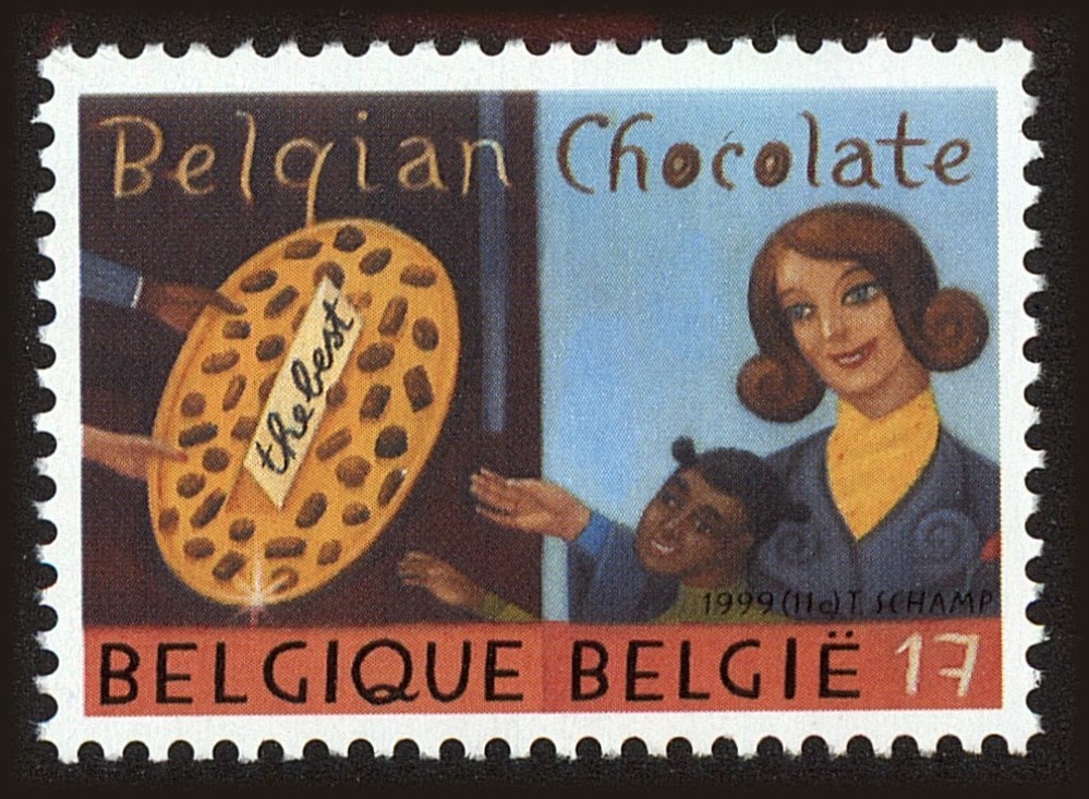 Front view of Belgium 1746 collectors stamp