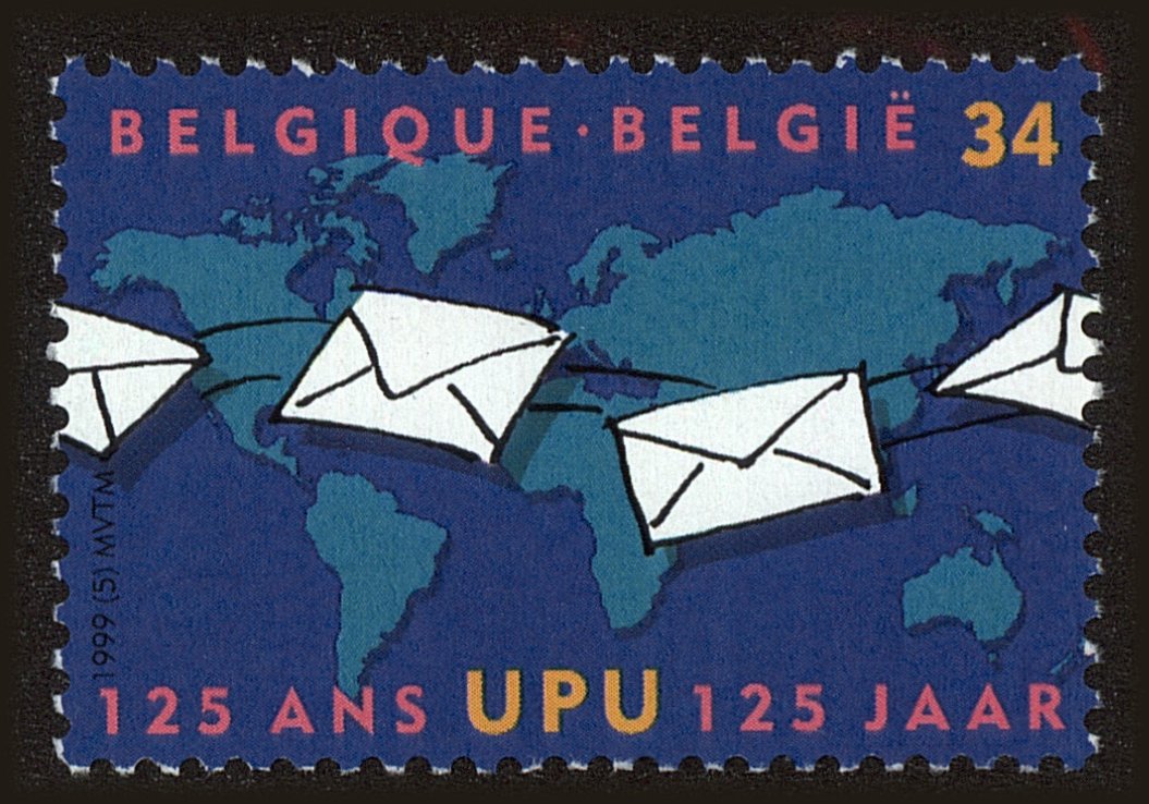 Front view of Belgium 1733 collectors stamp