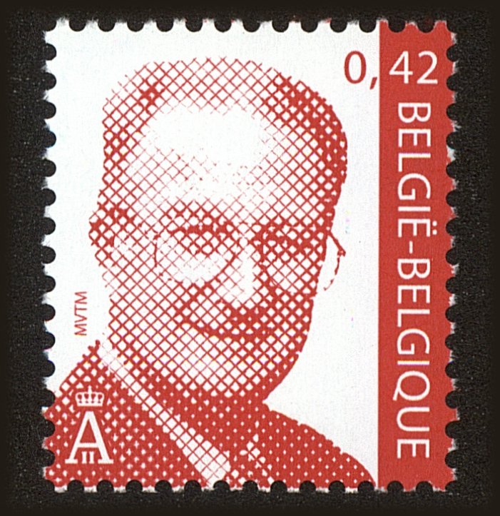 Front view of Belgium 1879 collectors stamp