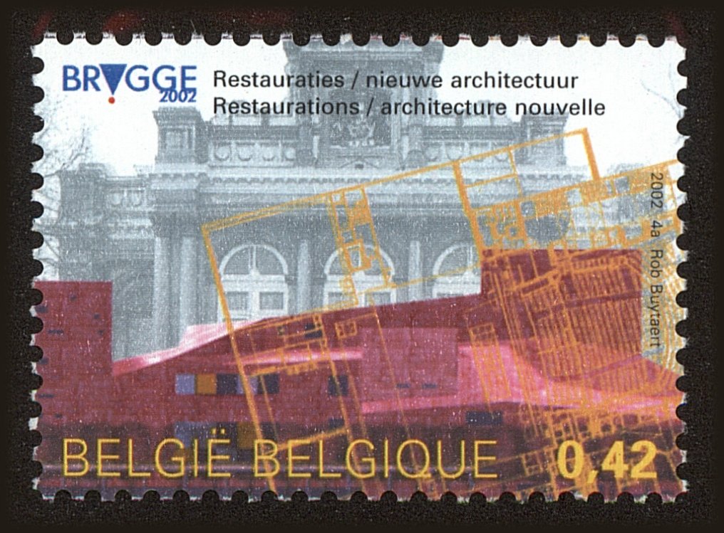 Front view of Belgium 1900 collectors stamp