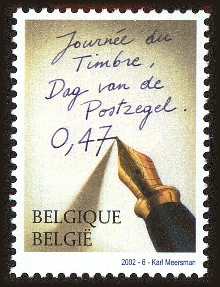 Front view of Belgium 1905 collectors stamp