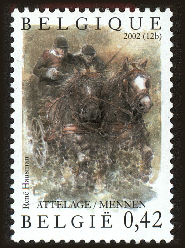 Front view of Belgium 1920 collectors stamp