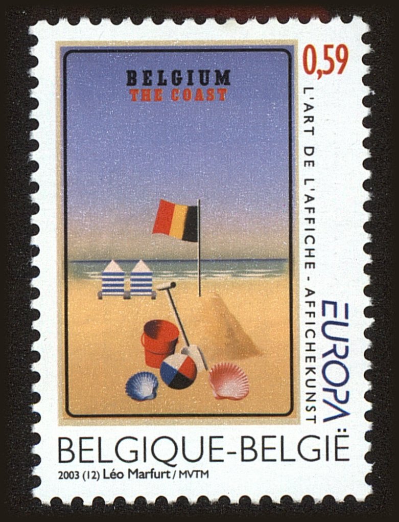 Front view of Belgium 1961 collectors stamp