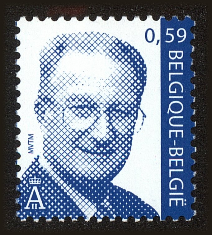 Front view of Belgium 1885 collectors stamp