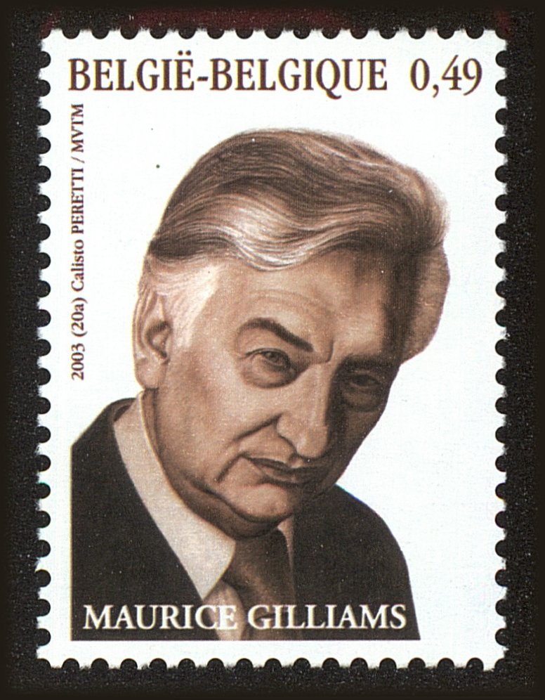 Front view of Belgium 1988 collectors stamp