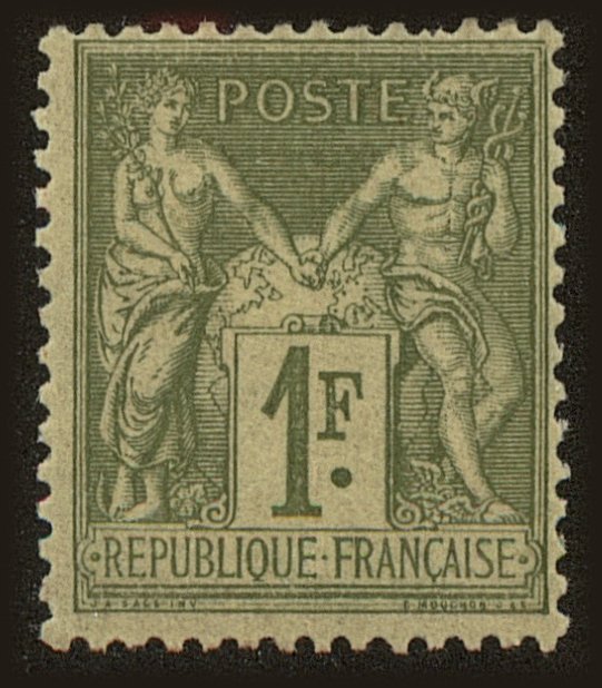 Front view of France 84 collectors stamp