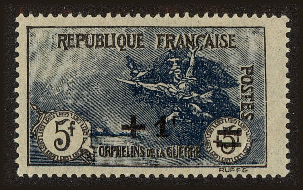 Front view of France B19 collectors stamp