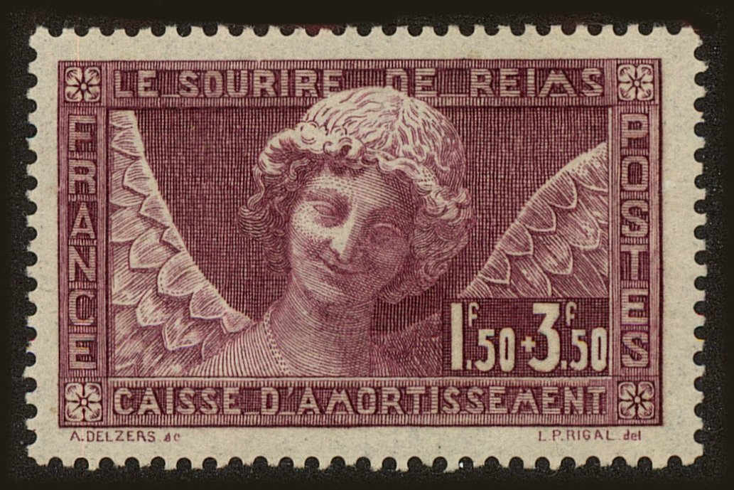 Front view of France B34 collectors stamp
